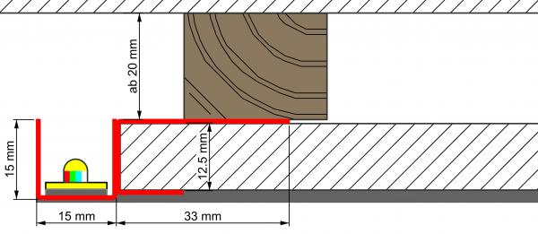 Deckensegelprofil DSL /12,5